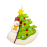 Деревянная подвесная игрушка "Ёлочка со снеговиком"